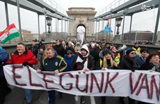 عکس/ تظاهرات ضددولتی درمجارستان